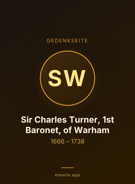 Gedenkportrait von Sir Charles Turner, 1st Baronet, of Warham