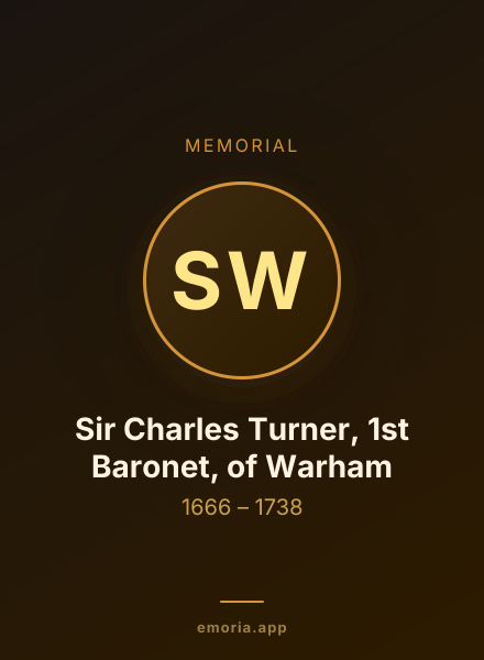 Memorial portrait of Sir Charles Turner, 1st Baronet, of Warham