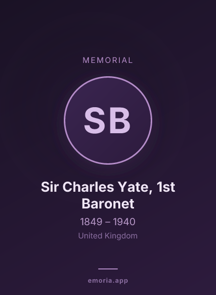 Memorial portrait of Sir Charles Yate, 1st Baronet