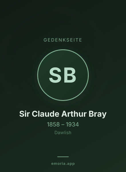 Gedenkportrait von Sir Claude Arthur Bray