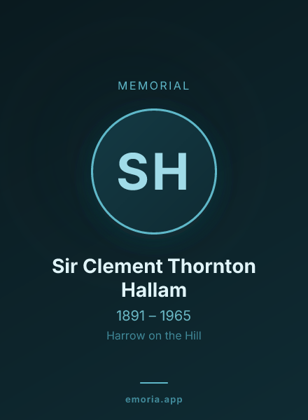 Memorial portrait of Sir Clement Thornton Hallam