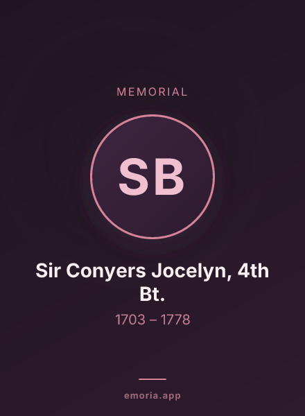 Memorial portrait of Sir Conyers Jocelyn, 4th Bt.