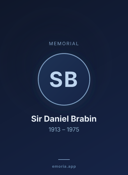 Memorial portrait of Sir Daniel Brabin