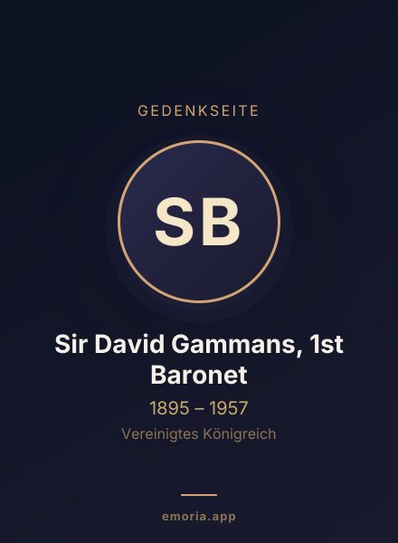 Gedenkportrait von Sir David Gammans, 1st Baronet