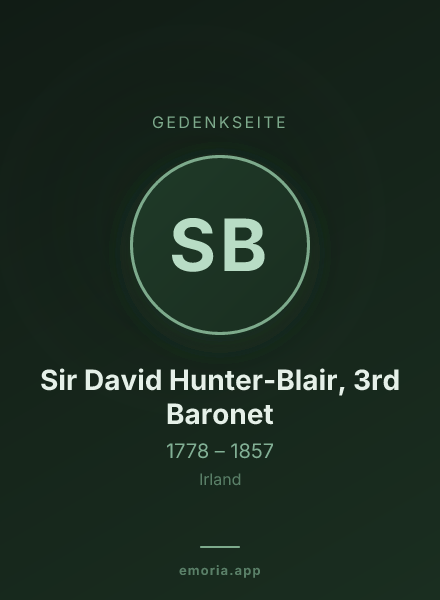 Gedenkportrait von Sir David Hunter-Blair, 3rd Baronet