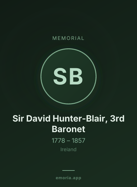 Memorial portrait of Sir David Hunter-Blair, 3rd Baronet