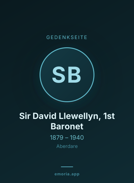 Gedenkportrait von Sir David Llewellyn, 1st Baronet