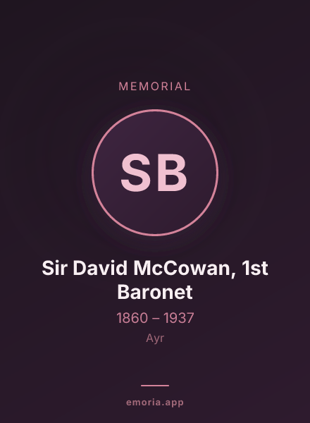 Memorial portrait of Sir David McCowan, 1st Baronet