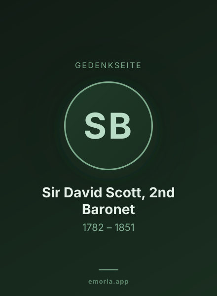 Gedenkportrait von Sir David Scott, 2nd Baronet