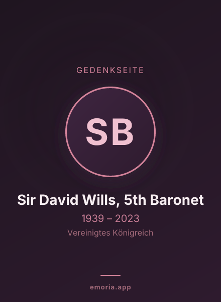 Gedenkportrait von Sir David Wills, 5th Baronet