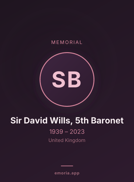 Memorial portrait of Sir David Wills, 5th Baronet