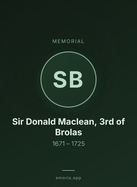 Memorial portrait of Sir Donald Maclean, 3rd of Brolas