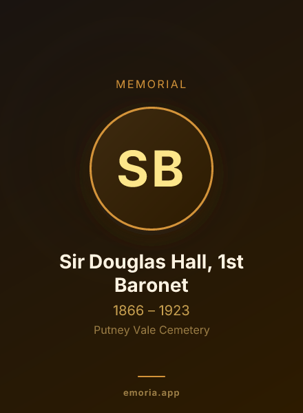 Memorial portrait of Sir Douglas Hall, 1st Baronet