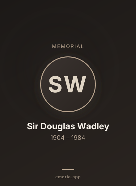 Memorial portrait of Sir Douglas Wadley