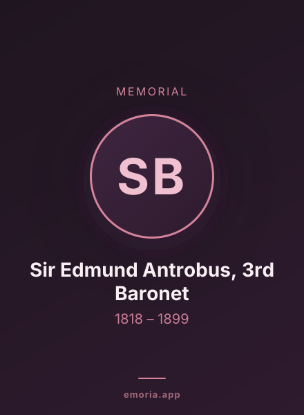 Memorial portrait of Sir Edmund Antrobus, 3rd Baronet