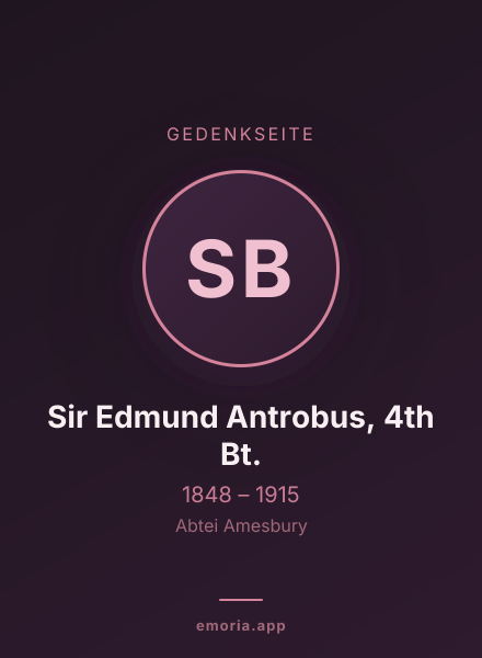 Gedenkportrait von Sir Edmund Antrobus, 4th Bt.
