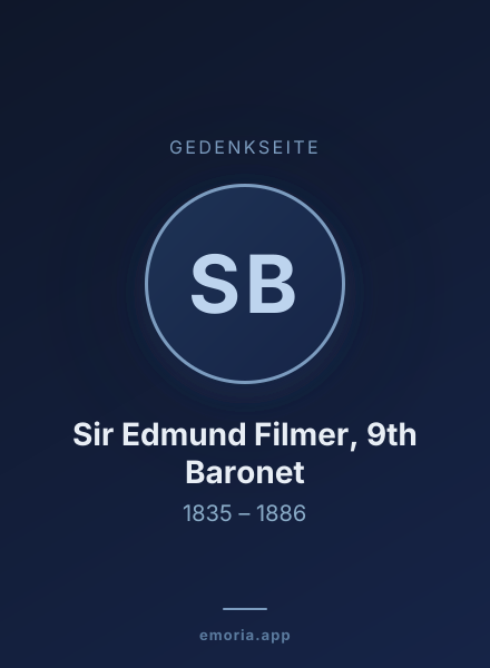 Gedenkportrait von Sir Edmund Filmer, 9th Baronet