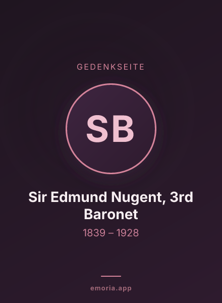 Gedenkportrait von Sir Edmund Nugent, 3rd Baronet