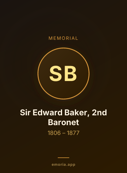 Memorial portrait of Sir Edward Baker, 2nd Baronet