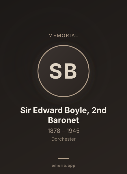 Memorial portrait of Sir Edward Boyle, 2nd Baronet