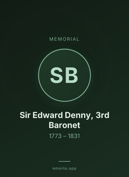 Memorial portrait of Sir Edward Denny, 3rd Baronet