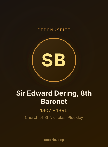 Gedenkportrait von Sir Edward Dering, 8th Baronet
