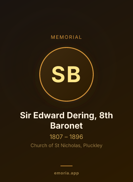 Memorial portrait of Sir Edward Dering, 8th Baronet
