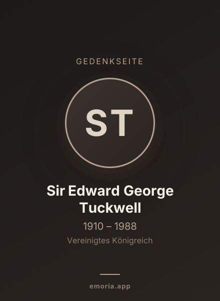 Gedenkportrait von Sir Edward George Tuckwell