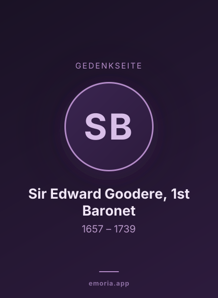 Gedenkportrait von Sir Edward Goodere, 1st Baronet