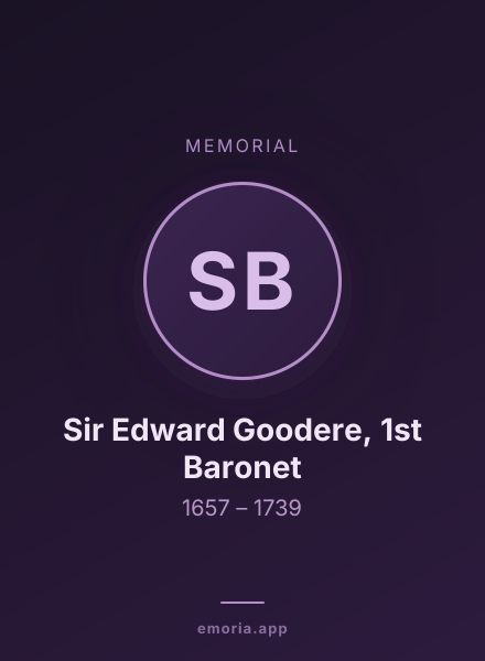Memorial portrait of Sir Edward Goodere, 1st Baronet