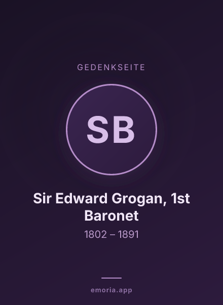 Gedenkportrait von Sir Edward Grogan, 1st Baronet
