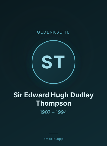 Gedenkportrait von Sir Edward Hugh Dudley Thompson