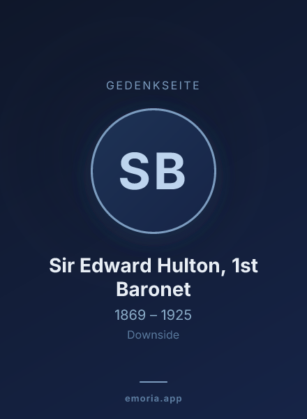 Gedenkportrait von Sir Edward Hulton, 1st Baronet
