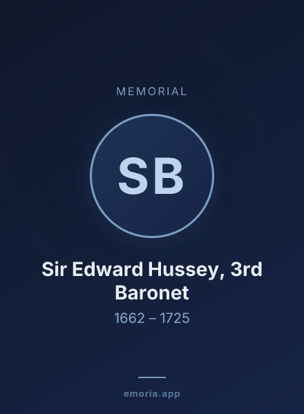 Memorial portrait of Sir Edward Hussey, 3rd Baronet
