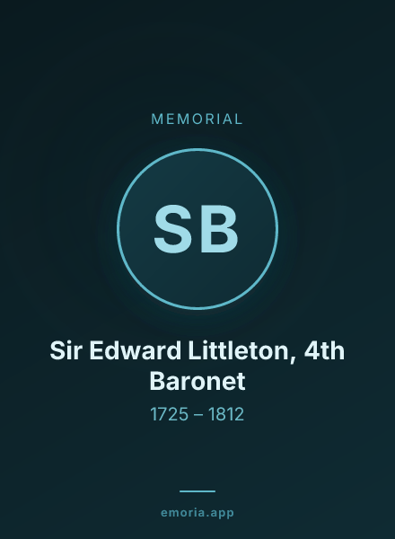 Memorial portrait of Sir Edward Littleton, 4th Baronet