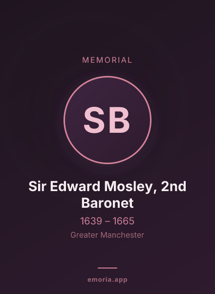 Memorial portrait of Sir Edward Mosley, 2nd Baronet