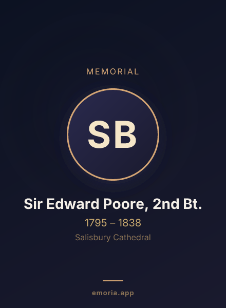 Memorial portrait of Sir Edward Poore, 2nd Bt.