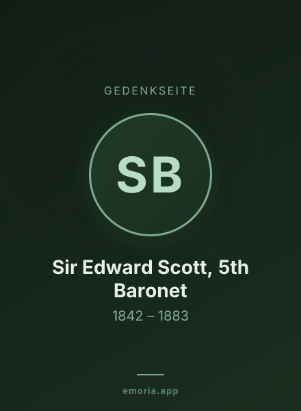 Gedenkportrait von Sir Edward Scott, 5th Baronet