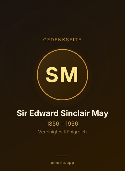 Gedenkportrait von Sir Edward Sinclair May