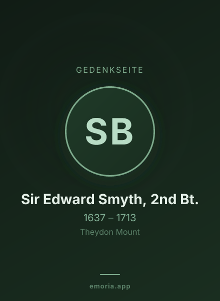 Gedenkportrait von Sir Edward Smyth, 2nd Bt.