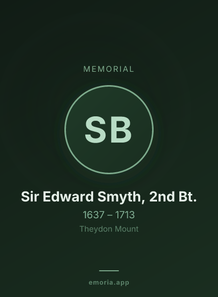 Memorial portrait of Sir Edward Smyth, 2nd Bt.