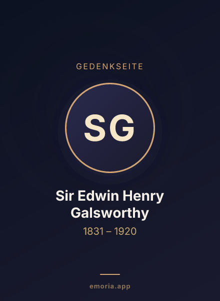 Gedenkportrait von Sir Edwin Henry Galsworthy
