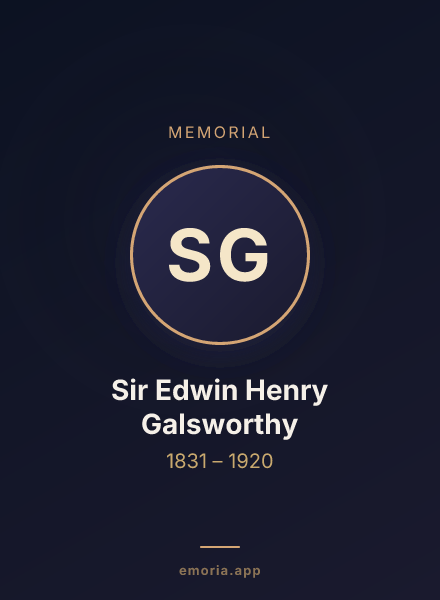 Memorial portrait of Sir Edwin Henry Galsworthy