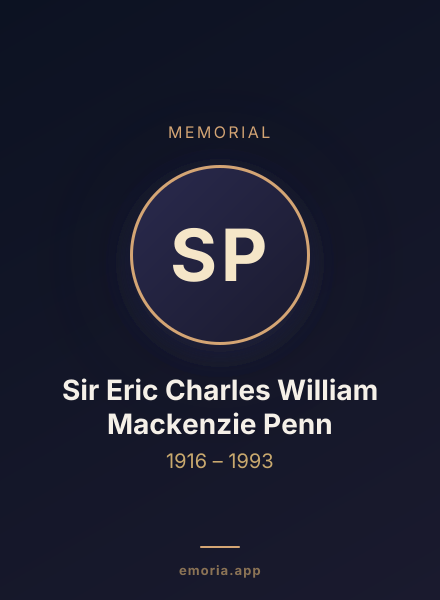 Memorial portrait of Sir Eric Charles William Mackenzie Penn