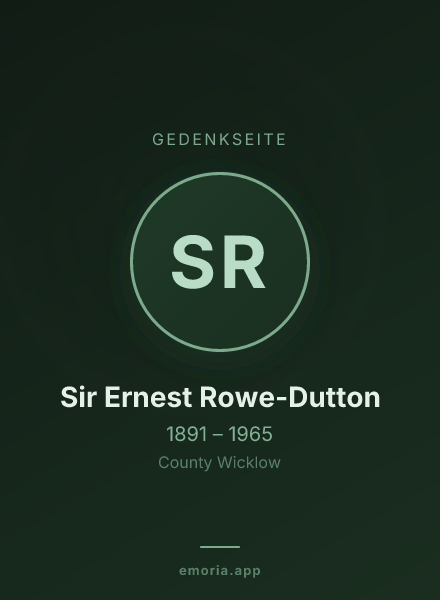 Gedenkportrait von Sir Ernest Rowe-Dutton