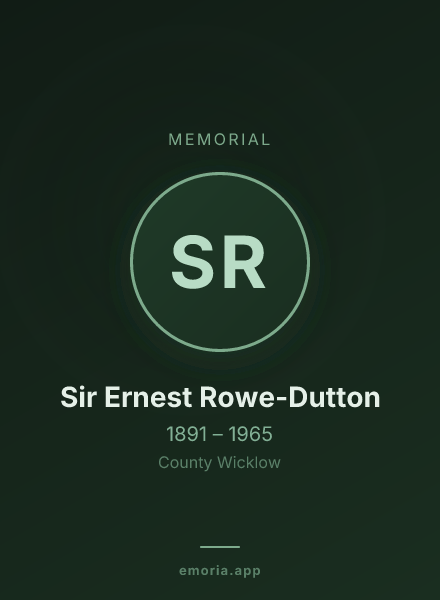 Memorial portrait of Sir Ernest Rowe-Dutton