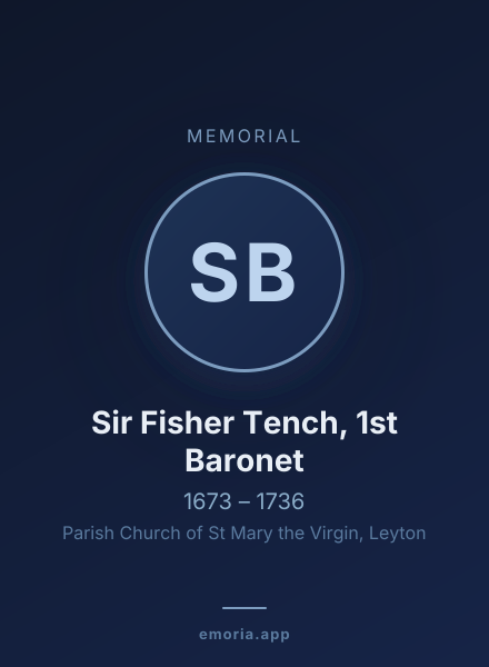 Memorial portrait of Sir Fisher Tench, 1st Baronet
