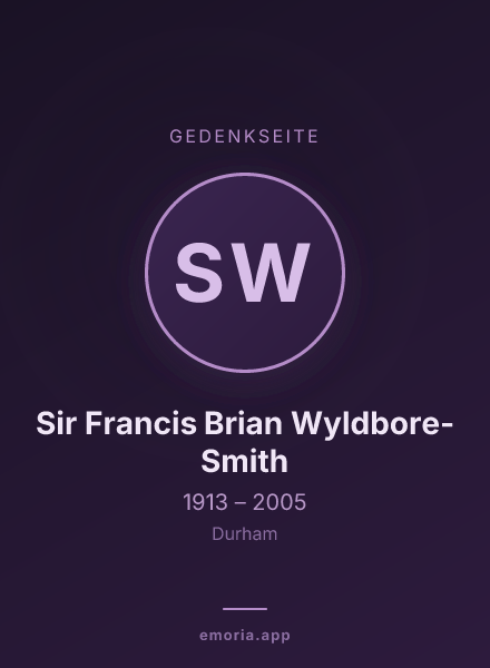 Gedenkportrait von Sir Francis Brian Wyldbore-Smith