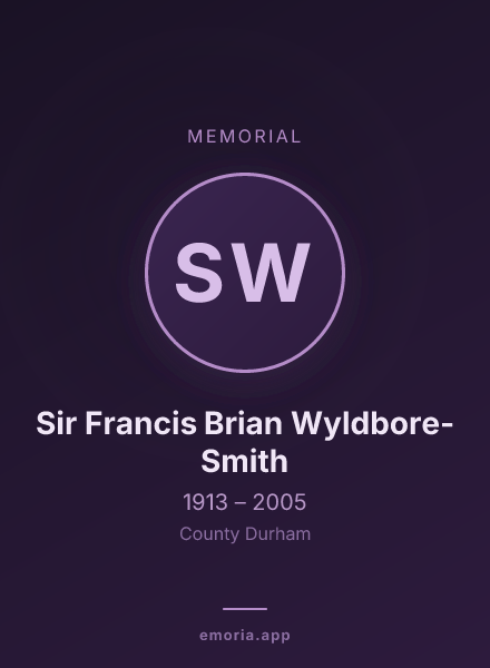 Memorial portrait of Sir Francis Brian Wyldbore-Smith