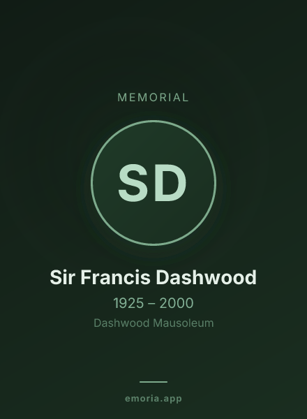 Memorial portrait of Sir Francis Dashwood